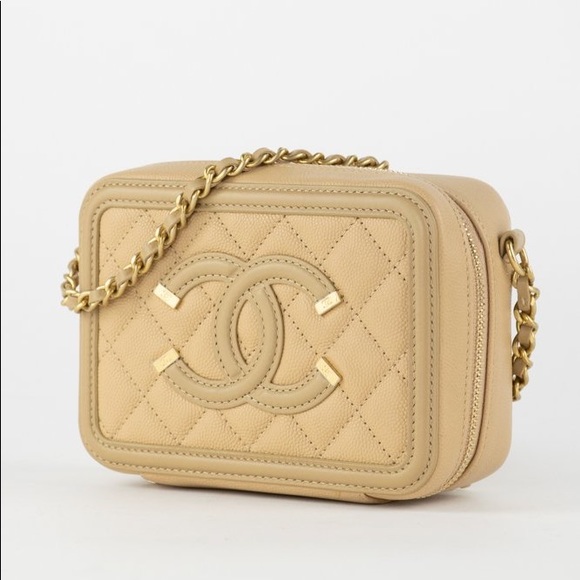 CHANEL Handbags - SOLD Chanel CC Filigree Mini Vanity